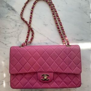 SOLD RARE ONE DAY ONLY Chanel Pink Medium Double Flap